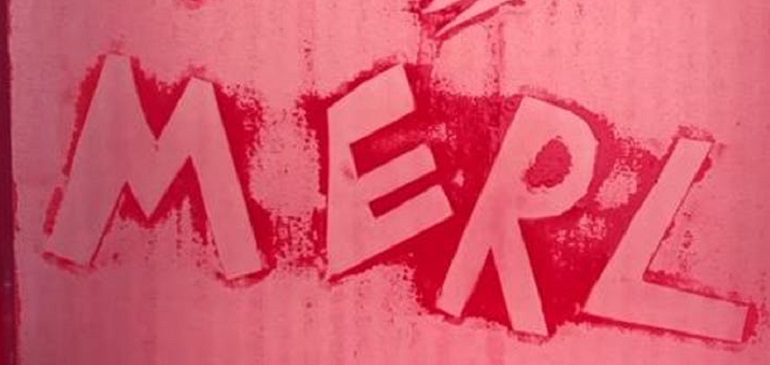 'MERL' printed in red ink