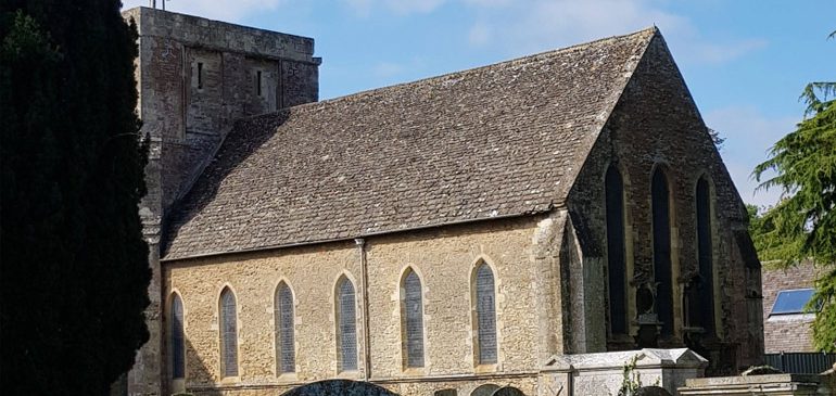 An image of a church and graveyard, for Stuart Dunn's seminar on corpse roads