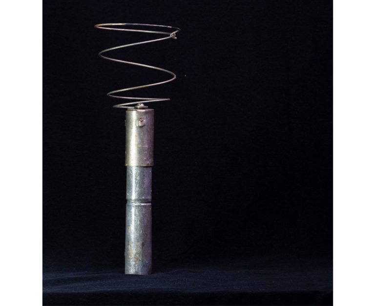 A gentle harvester - a metal handle with spiral wire attached