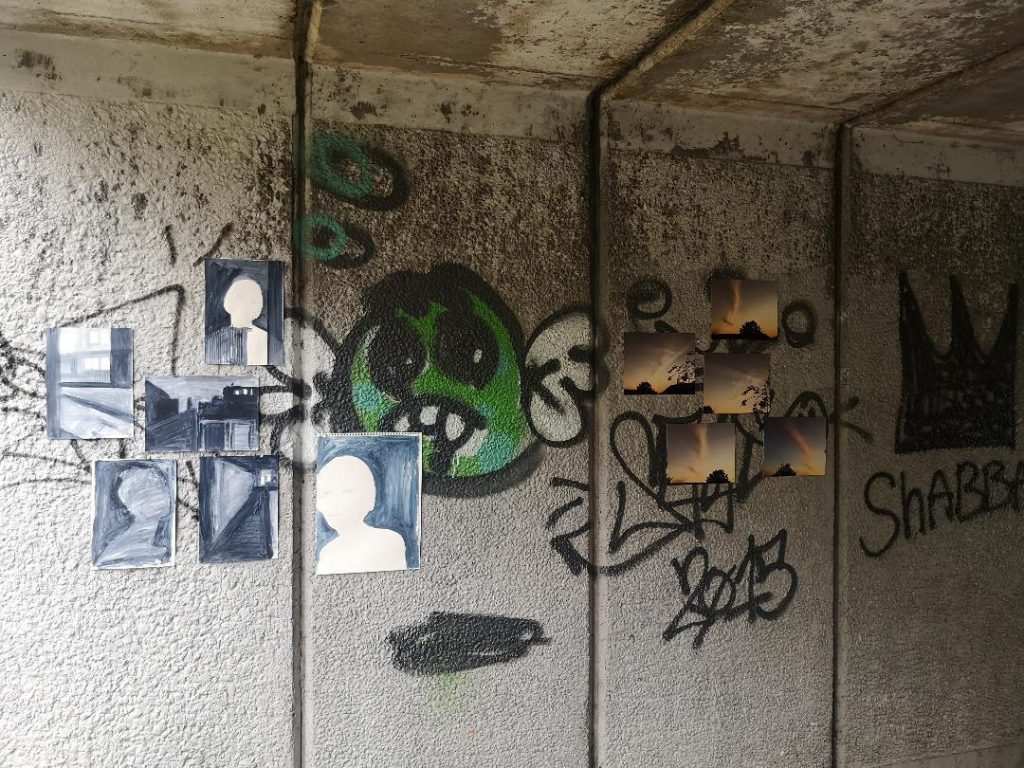 An underpass display created by The Lost Museum.