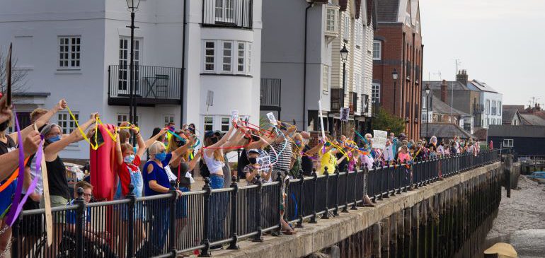 River Colne protest, courtesy of Gurpreet Kaur