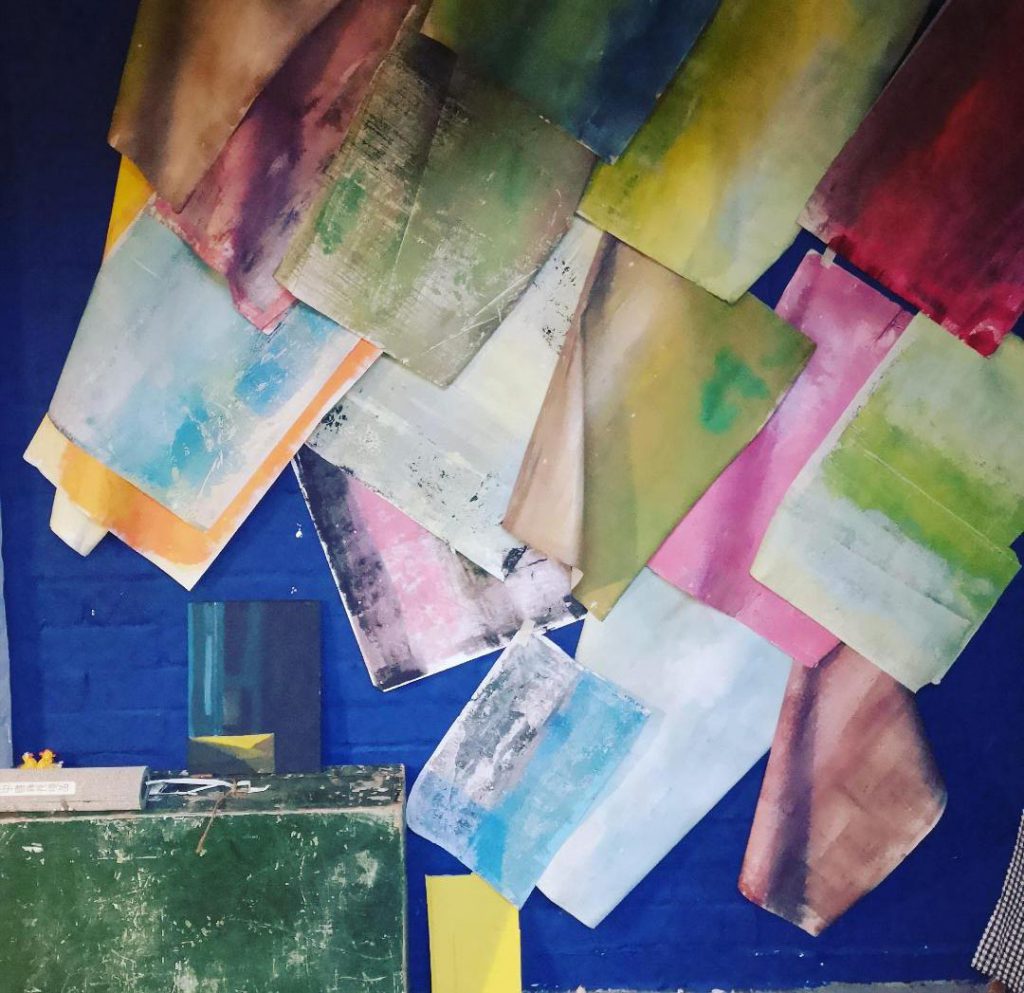 The process involved hand-printed paper