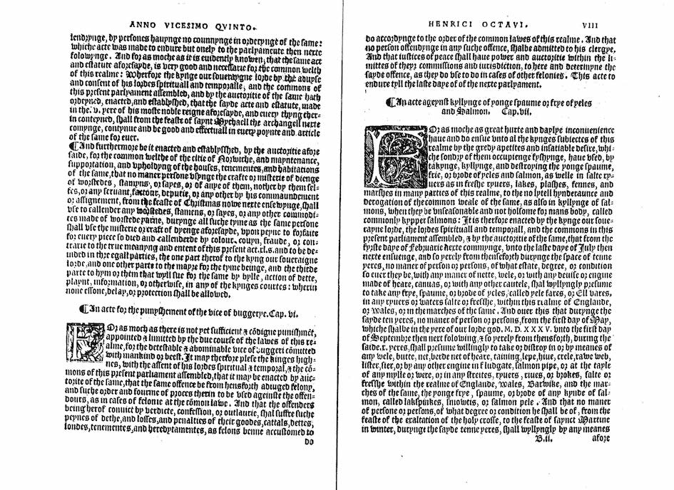 The Buggery Act 1533