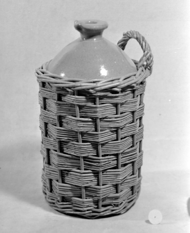 Cider jar with wicker cover (MERL 60/619)