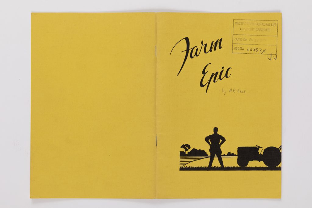 Cover of Farm Epic showing silhouette figure and tractor.