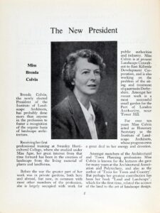 Journal of the Institute of Landscape Architects, Presidential Announcement, November 1951, p3