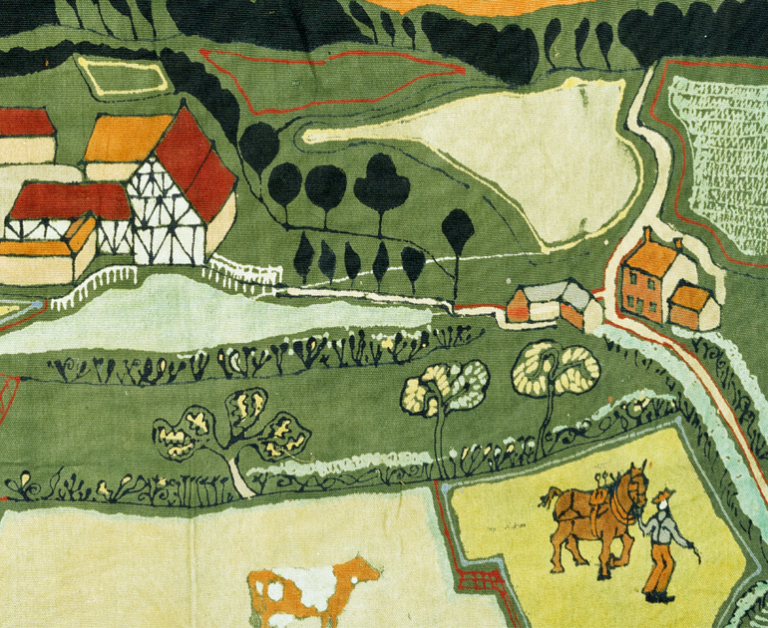 Image depicting a detail from our Cheshire wall hanging.