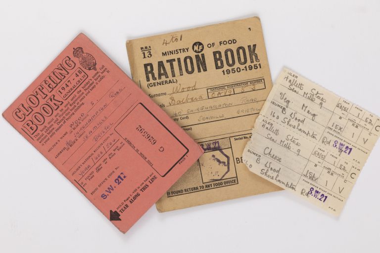 1950-1951 ration book and coupons belonging to Barbara Wood (MERL 2019/55)