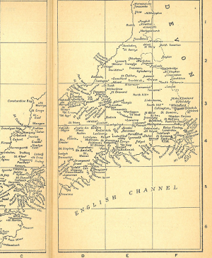 Image of map from Buildings of England.