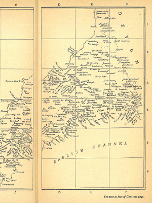 Image of map from Buildings of England.