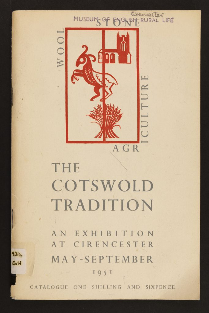 Cover of exhibition catalogue for The Cotswold Tradition (MERL Library 9214 COT)