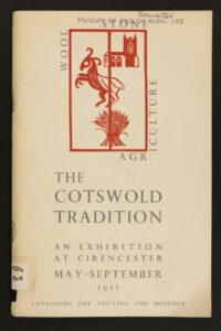 Cover of exhibition catalogue for The Cotswold Tradition (MERL Library 9214 COT)