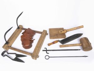 Festival of Britain thatching objects (MERL 52/82-83, 85-91, & 79/64).