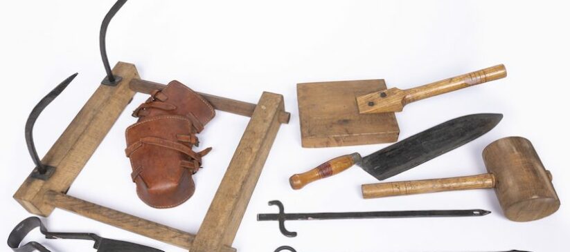 Festival of Britain thatching objects (MERL 52/82-83, 85-91, & 79/64).