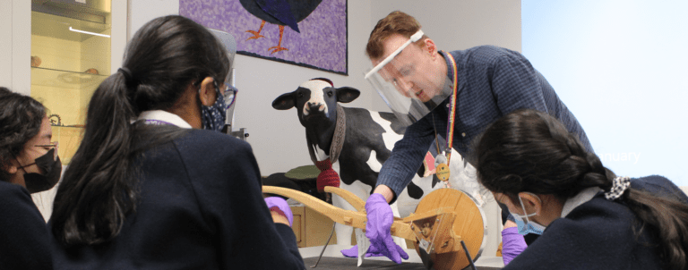 Adam Lines working with students.