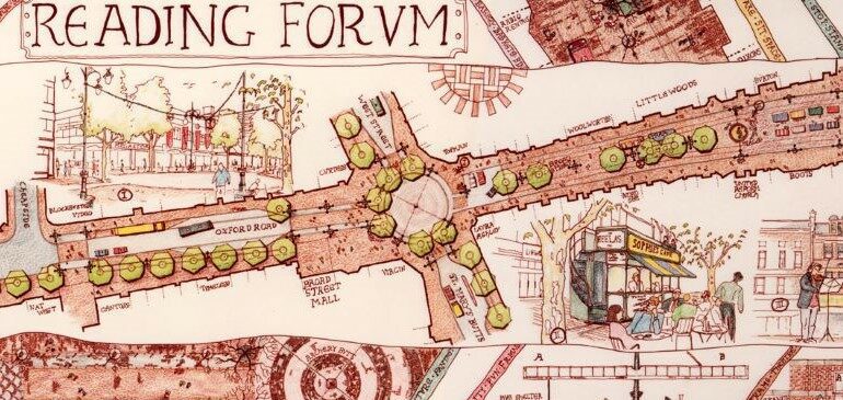 Map of Reading Broad Street