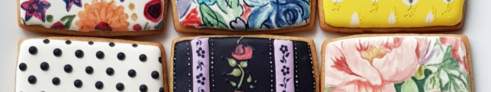 Beautifully decorated iced biscuits