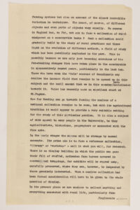 Page 2 of a draft, typewritten article by John Higgs entitled 'Making a Museum'