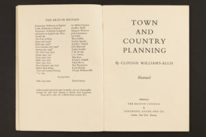 Title page from Clough Williams-Ellis, ‘Town and Country Planning’, 1951 (MERL Lib Pamphlet 2860 BOX 01/18)