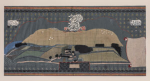 Michael O'Connell, Cartoon design for Diversity of British Farming artwork, Upland Stock Farming panel (MERL 2009/64/1)