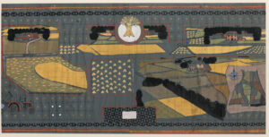 Michael O'Connell, Cartoon design for Diversity of British Farming artwork, Yorkshire panel (MERL 2009/64/5)