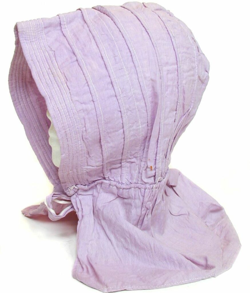 Machine sewn bonnet for fast fashion exhibition