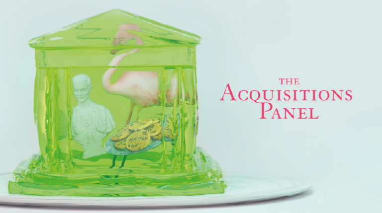 The Acquisitions Panel, a collection of museum objects in jelly.