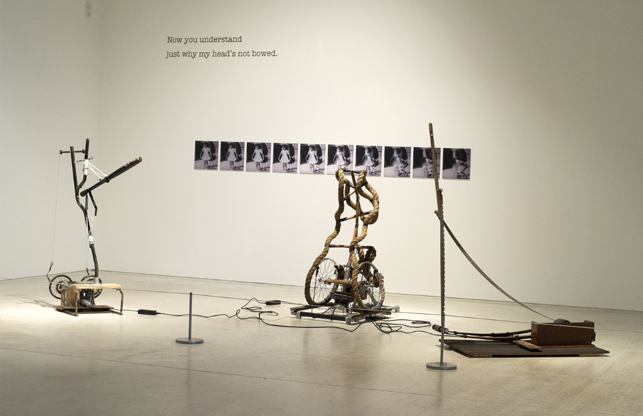 A kinetic sculpture by Ingrid Pollard.