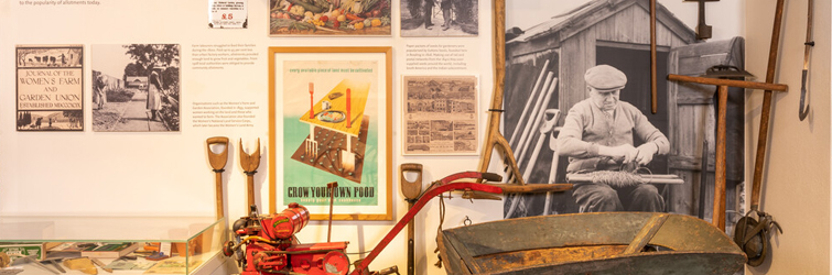 Grow Your Own display in the Town and Country gallery at The MERL