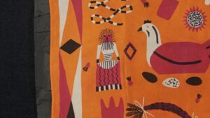 Close up of MERL scarf for Discover