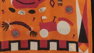 Close up of MERL scarf for Discover