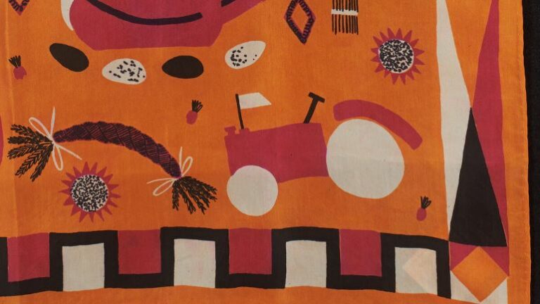 Close up of MERL scarf for Discover