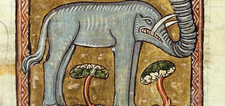 Watercolour of an elephant
