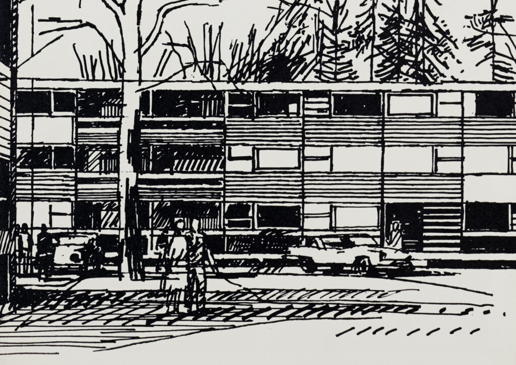 New Span: Cheltenham Flats, illustration by Dennis Bailey