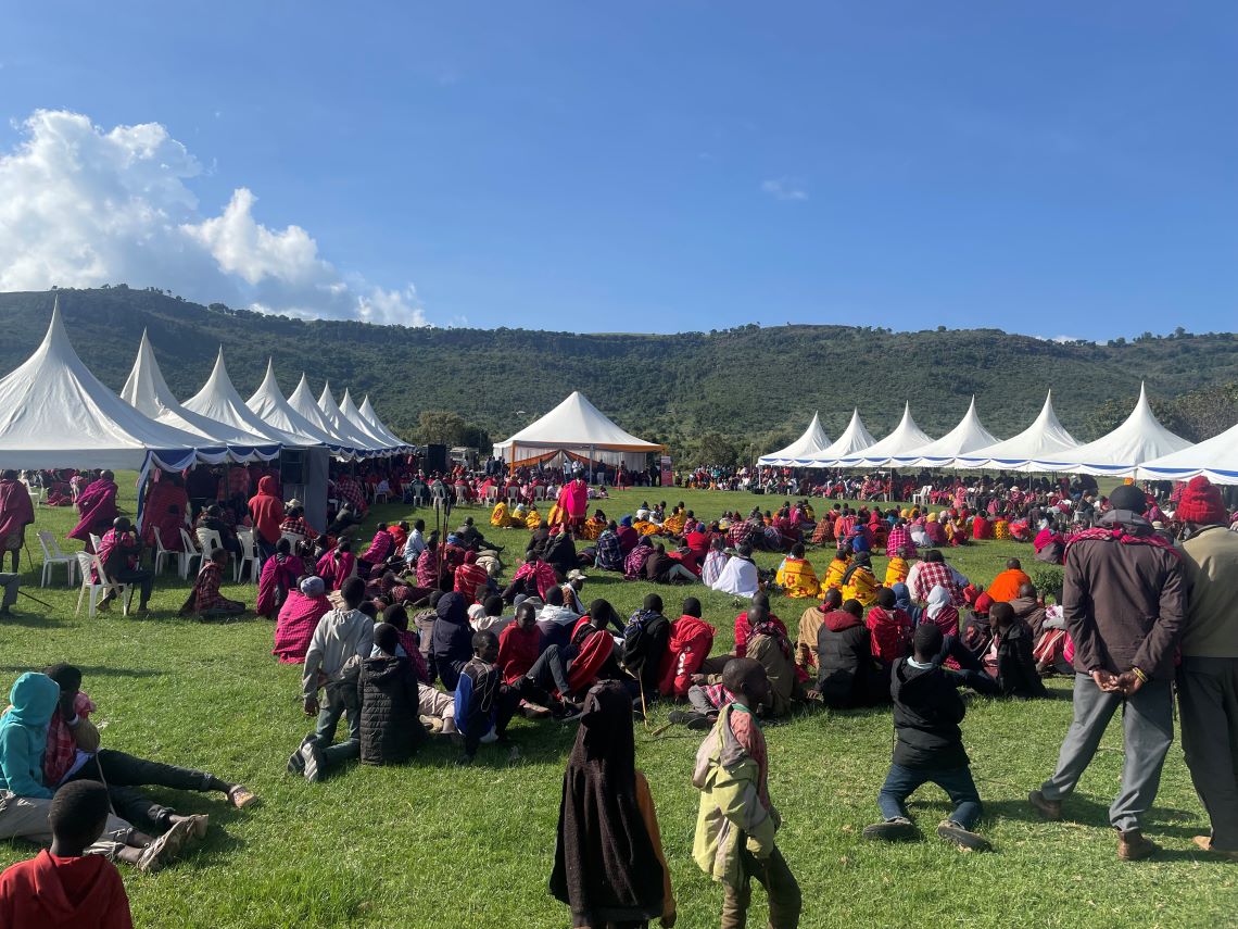 A community gathering in Loita