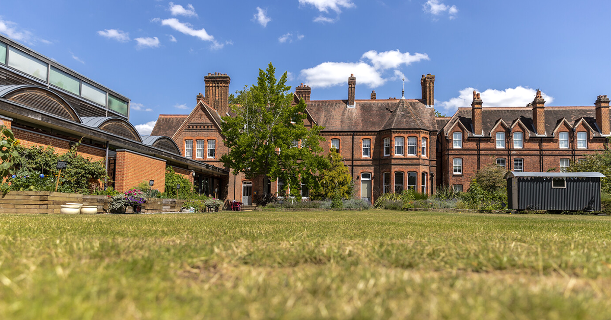 The MERL building, as viewed from the garden.