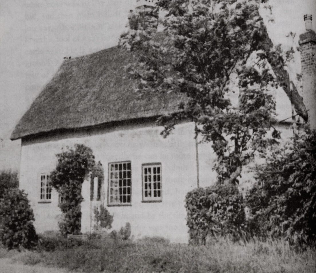 Exterior of E.M. Barraud's cottage in Cambridgeshire