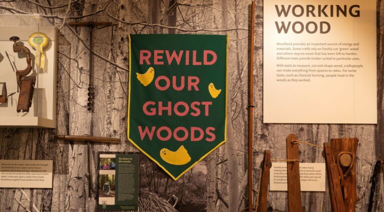 Banner in the MERL galleries, part of the Radical Rural gallery trail