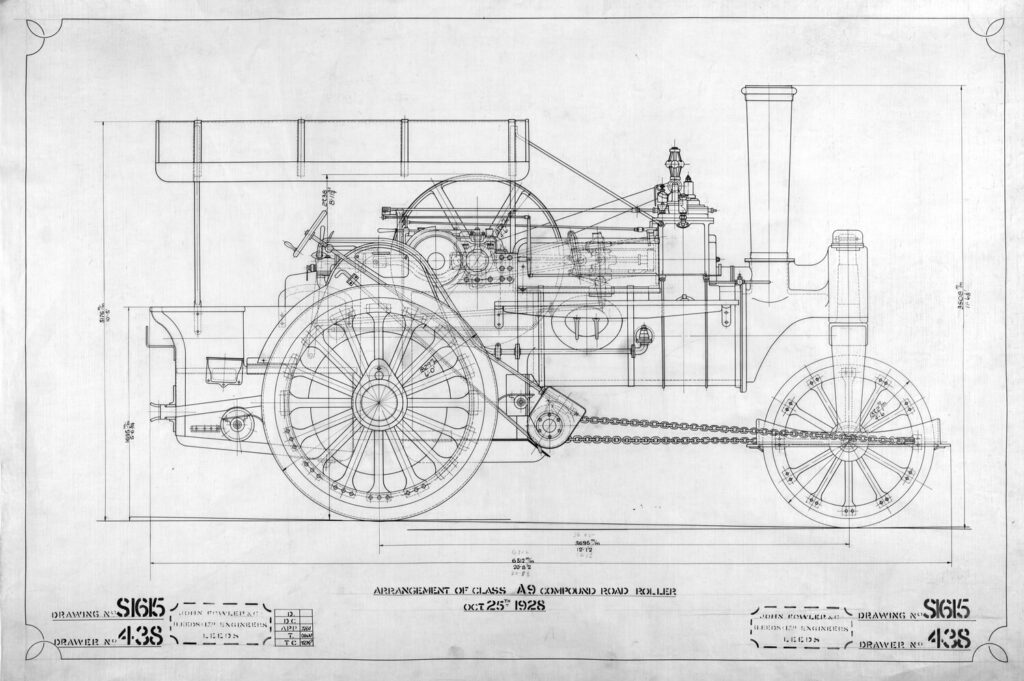 Arrangement of Class A9 compound road roller (25 Oct 1928) [TR FOW DO1/S1615]
