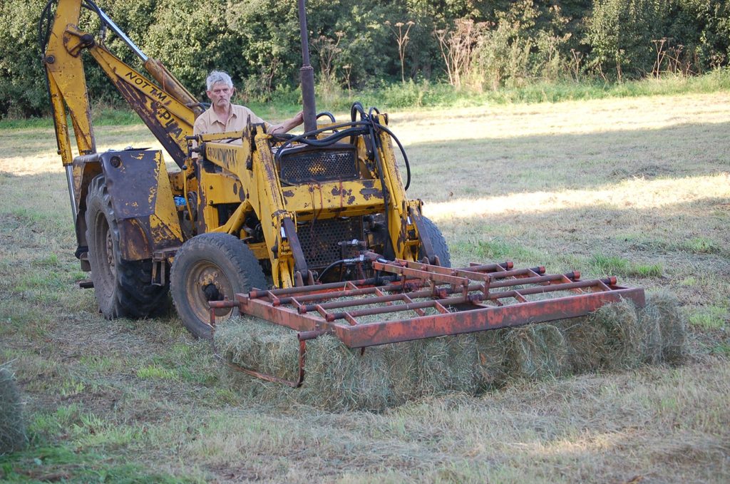 Richard Watts on a tractor