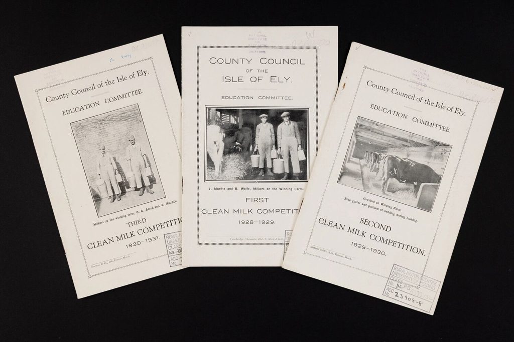 Clean milk competition booklets from the 1920-30s