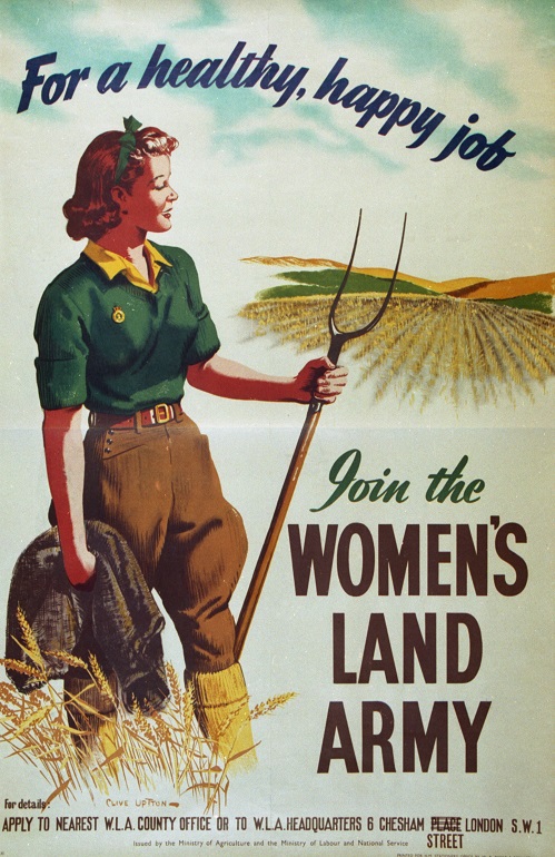 Recruitment poster for Women's Land Army