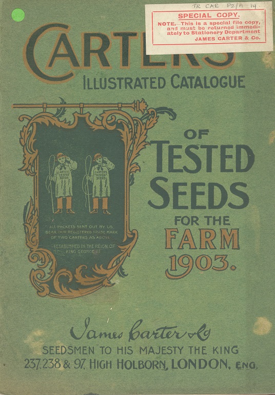 catalogue of Carters tested seeds