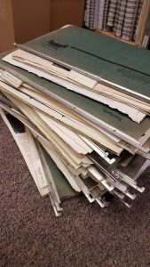 An image of stacked files of cuttings.