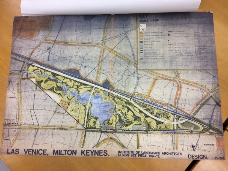 An image of Marian Thompson’s plan for Las Venice, Milton Keynes