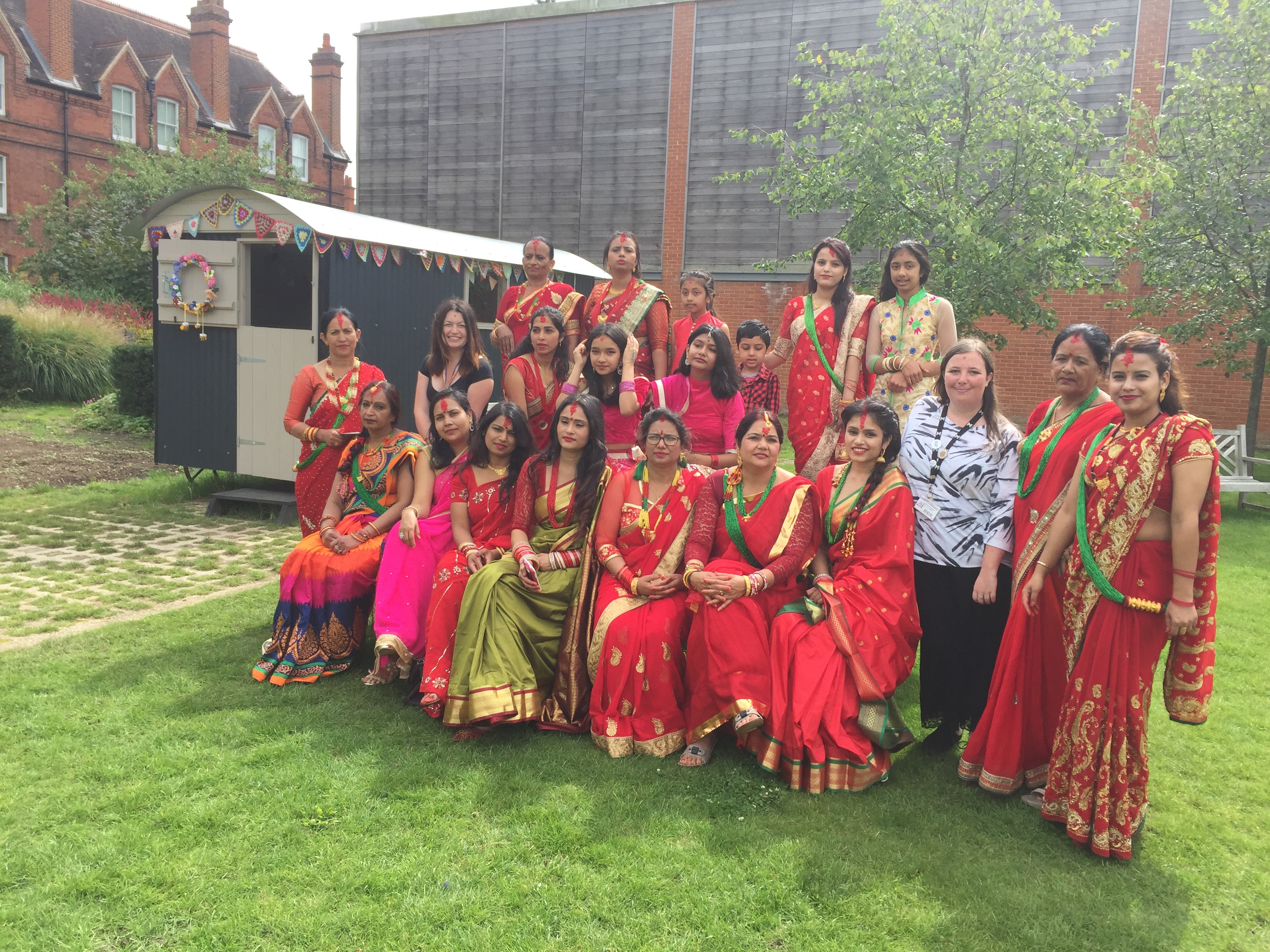 Teej Pujaa Women’s Festival with MERL staff and members of the IRDC in the MERL garden