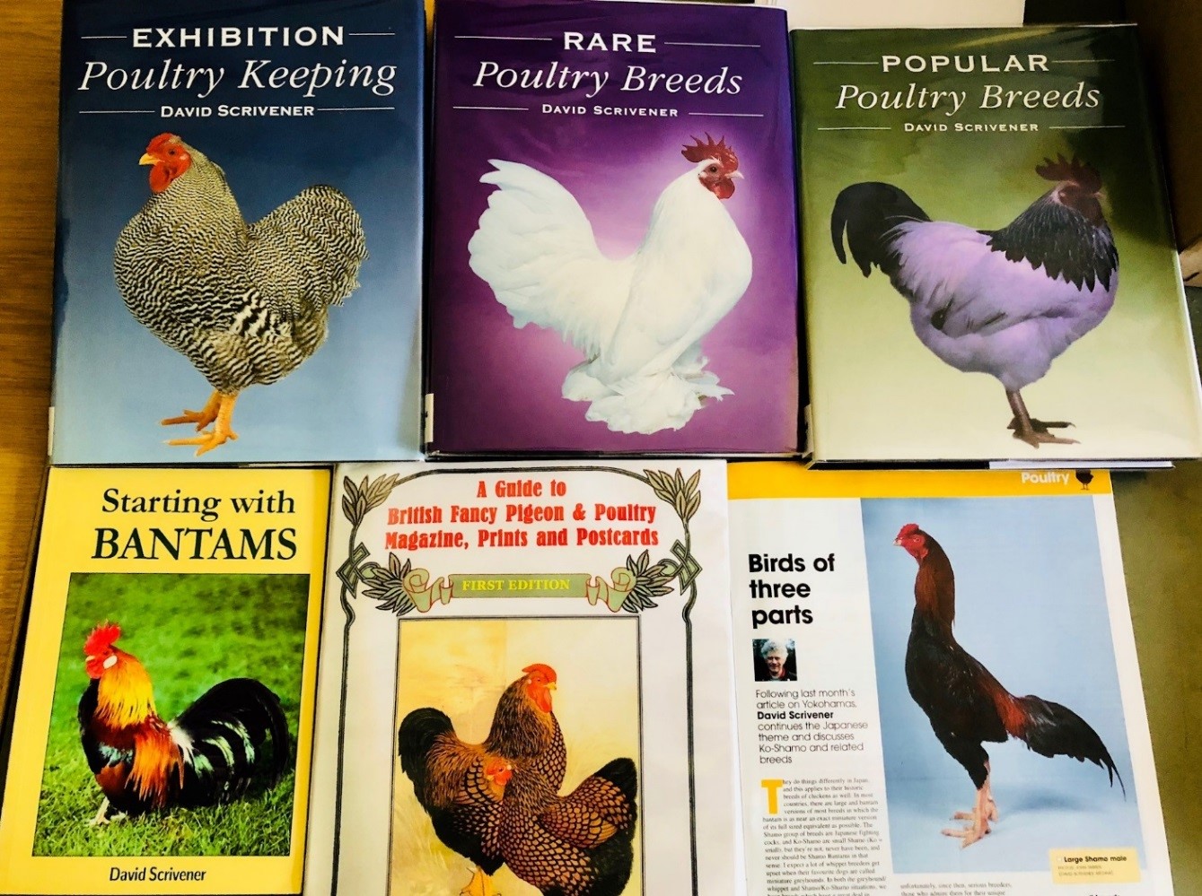 Image of books about poultry by David Scrivener