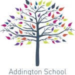 Addington School Logo - a tree with multi-coloured leaves