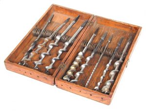 box of drill bits in Bushell Brothers boat builders collection