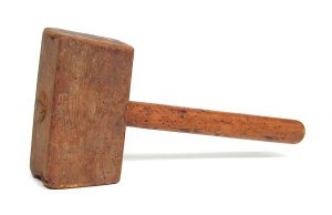 mallet used by Harry Wells, handle maker